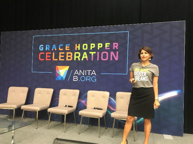 Yasaman Hadjibashi, Head of Data and Analytics, Citi Global Consumer Bank, presents at the 2018 Grace Hopper Celebration.