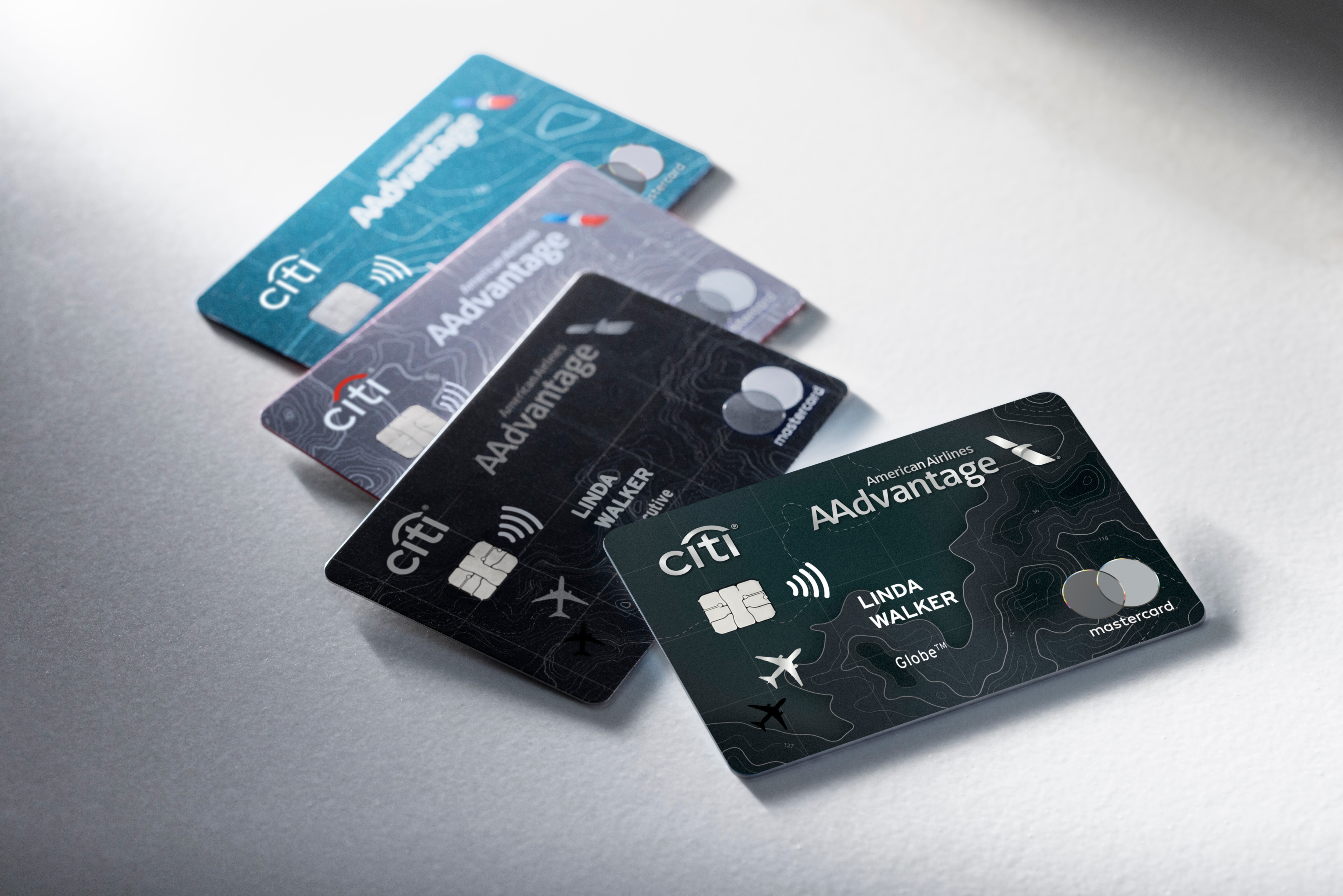 photo of the four citi american airlines consumer cards in the portfolio