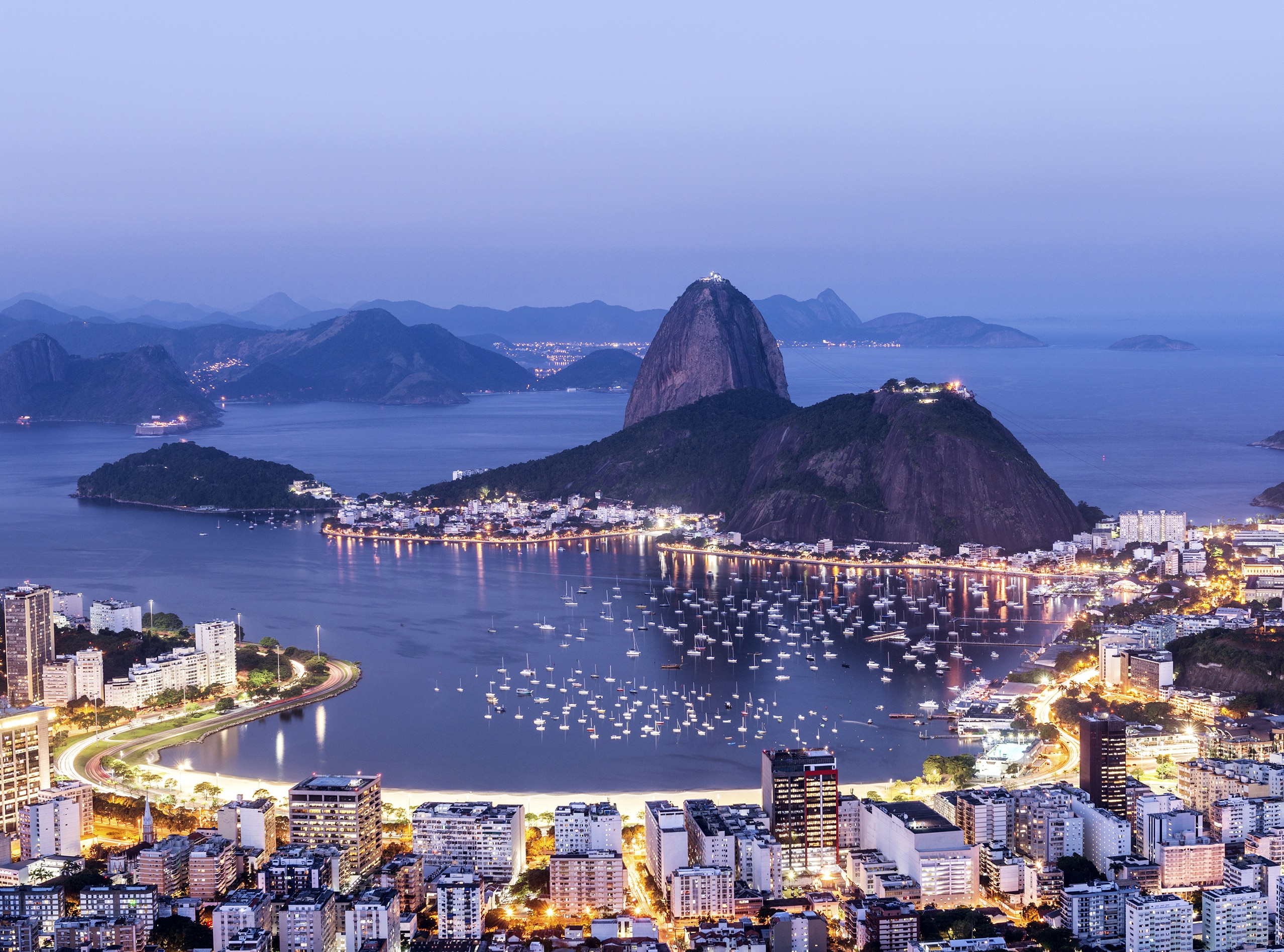 View of Brazil skyline at night time.