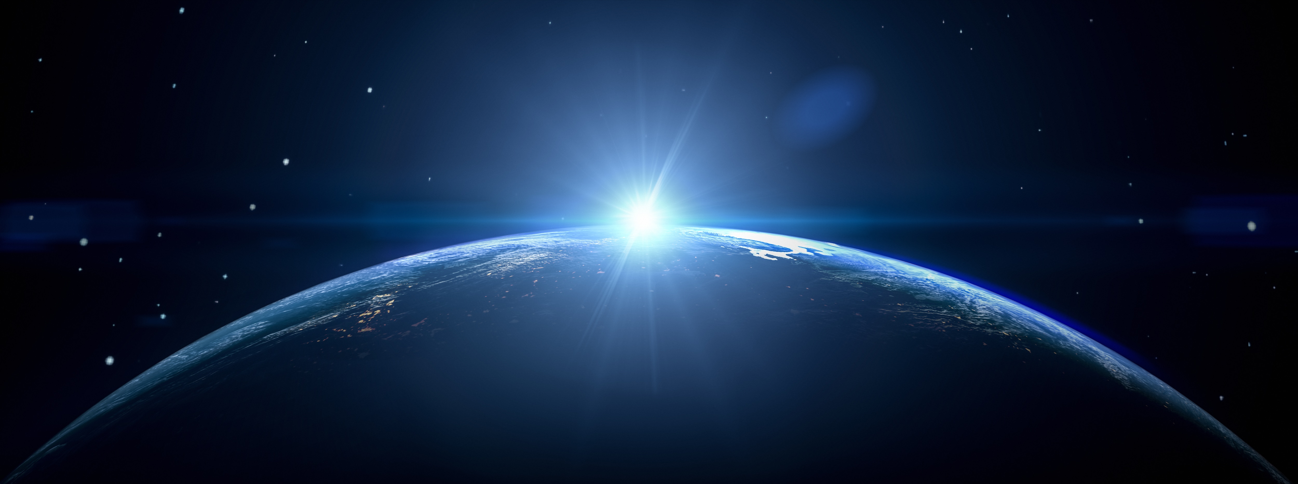 View of the earth from space.