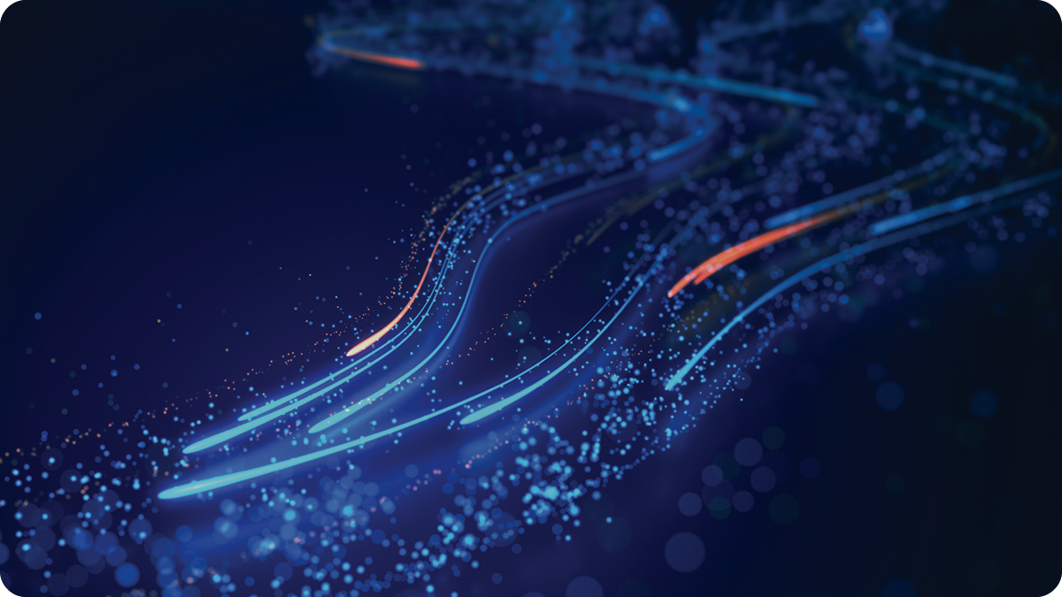 moving lights blue background