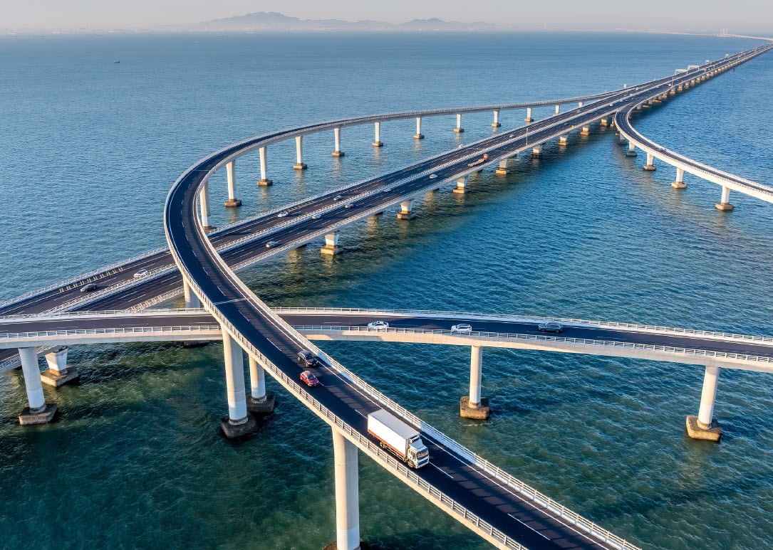 multiple bridges over water